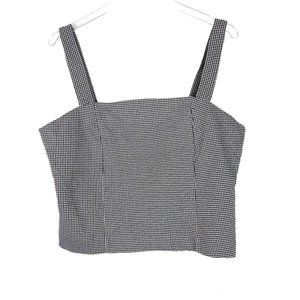 NWOT Cupcakes and Cashmere Gingham Cropped Tank Top Size 12 NEW